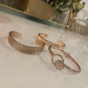 Rose gold bracelet set